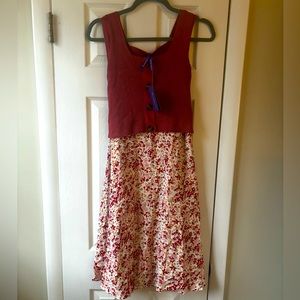 Coral pink, double maternity, and nursing dress